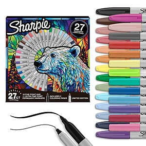 Select Stores: 27-Ct Sharpie Fine & Ultra-Fine Point Permanent Markers (Assorted) $10 + Free Store Pickup