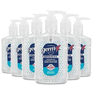 6-Pk 8-Oz Germ-X Advanced Hand Sanitizer Pump Bottle $11.90