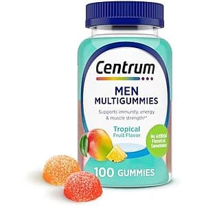 100-Count Centrum Men's Multivitamin Gummies (Tropical) $4.30 w/ Subscribe & Save