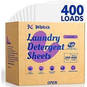 200-Ct (400-Load) BellaLuce Laundry Detergent Sheets (Lavender Scent) $7.55 w/ S&S
