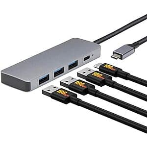 Amazon Basics USB 3.2/3.1 Gen 2 10Gbps Hub Dock (USB-C to 1xUSB-C / 3xUSB-A) $3.90