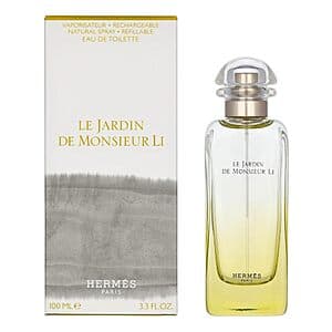 3.3oz HERMES Le Jardin De Monsieur Li for Unisex Eau de Toilette Spray $65 + Free Shipping