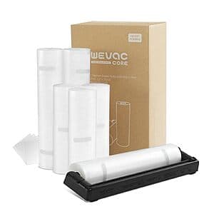 Prime: 6-Ct Wevac Vacuum Sealer Rolls w/ Dispenser (3x 11"x20' & 3x 8"x20') $8.10 w/ Subscribe & Save + Free S/H