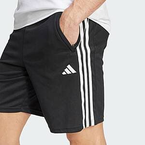 Men's adidas Train Essentials Pique 3-Stripes Training Shorts (Black or Grey) $7.20 + Free S/H