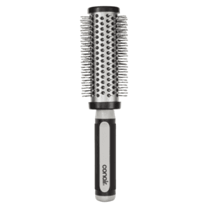 Conair Grip & Style Hot Curling Brush with metal barrel for styling hair.