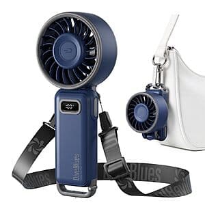 Diveblues 100-Speed Rechargeable Foldable Handheld Turbo Fan from $10.70