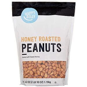 42-Ounce Amazon Brand Happy Belly Honey Roasted Peanuts $5.15 w/ Subscribe & Save