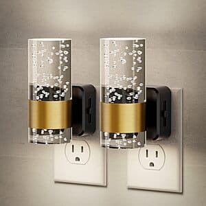 2-Pack JandCase Dimmable LED Wall Plug Night Lights w/ Sensor (Various) $10