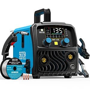 SEESII 135A 110V 3-in-1 Gasless MIG/Lift TIG/Stick Welder w/ Digital Display $63 + Free S&H