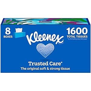 Select Accounts: 8-Pk 200-Ct Kleenex Trusted Care 2-Ply Facial Tissues $10.50 w/ S&S