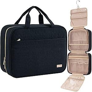 7.9L NISHEL Women's Travel Hanging Toiletry Bag (Black) $10