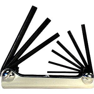 9-Key EKLIND Steel Handle Fold-up SAE Hex Key Allen Wrench $5.20