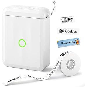 NIIMBOT D110 Bluetooth Label Printer Machine (White) $8