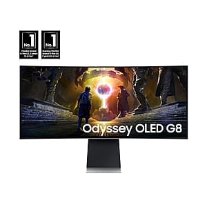 Samsung App: 34" Samsung G85SD 3440x1440 175Hz OLED Monitor + 27" FHD Monitor $650 or less + Free Shipping