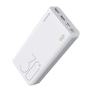 ROMOSS Sense 8+ 30000mAh 18W Fast Charge Lightning & USB-C PD Power Bank $20 + Free Shipping