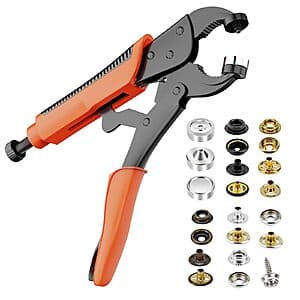 Titoe Heavy Duty Snap Fastener Tool Kit w/ 100 Sets of Canvas Snaps $21