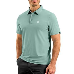 G Gradual Men's Dry Fit Stretch Golf Polo Shirt (various) $13