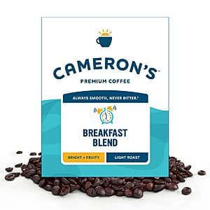 4lb Cameron's Coffee Roasted Whole Bean Coffee (Breakfast Blend, Light Roast) $19.20 w/ Subscribe & Save