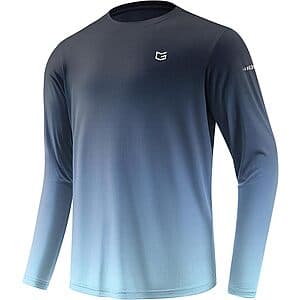G Gradual Men's UPF 50+ Long Sleeve Rash Guard Swim Shirt (various) $12