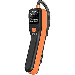 BEVA 150PSI Portable Air Compressor w/ Digital Pressure Gauge & LED Light $15