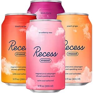12-Pk 12-Oz Recess Mood Magnesium Supplement Drink (Variety Pack) $18.60 w/ S&S