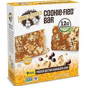 9-Ct Lenny & Larry's Cookie-fied Protein Bar (Peanut Butter Chocolate Chip) $5.60 w/ S&S