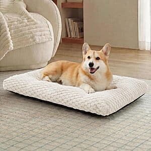 Bedsure Washable Bubble Fleece Dog Crate Bed w/ Non-Slip Bottom (Various) from $15