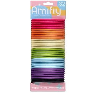 32-Count 4mm Amifiy No Damage Hair Ties (Multicolor) $2