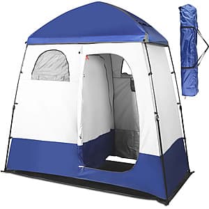 87''×47"×87'' GVDV 2-Room Privacy Shower Tent w/ Carrying Bag (Blue) $50 + Free Shipping