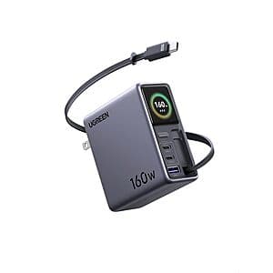 Prime Members: UGREEN Nexode Pro 160W Charger w/ Retractable Cable $100 + Free S&H