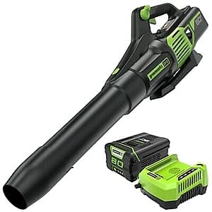 Greenworks Pro 80V 730CFM Leaf Blower w/ 2.5Ah Battery & Rapid Charger (Renewed) - $75.19