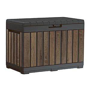 50-Gal Keter Signature Everwood Resin Deck Box $70 + Free S&H