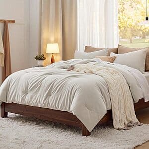 3-pc Bedsure King Comforter Set (Beige) $19.70