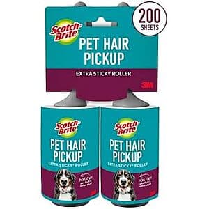 2-Pk Scotch-Brite Pet Hair Extra Sticky Lint Roller $5.45