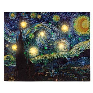 12" x 16" "Starry Night" LED Lighted Canvas Art $9.70 & More + Free Shipping