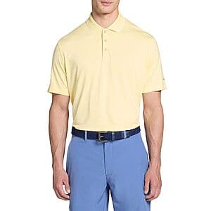 Walter Hagen Men's Birdseye Performance 11 Polo Tee (Yellow or Coral) from $9 & More + Free S/H on $49+