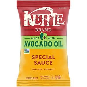 Kettle Brand 6-ounce bag of Special Sauce flavored chips made with avocado oil.