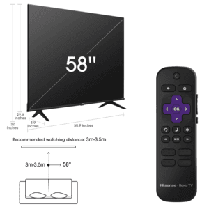 58" Hisense 58R6E3 R6 Series 4K UHD LED Roku Smart TV $214 + Free Shipping