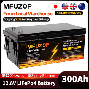 MFUZOP 12V 300Ah Lithium LiFePO4 Battery w/ 200A BMS Support $277.10 + Free Shipping