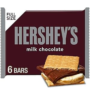 6-Ct 1.55-Oz Hershey's Milk Chocolate Candy Bars $4.20 w/ S&S
