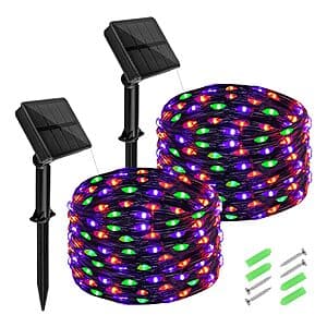 2-pk 16.4' Each 50LED cshare Halloween Waterproof Outdoor Solar Fairy Lights $5