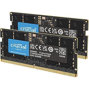 96GB (2x48GB) Crucial 5600MHz DDR5 SO-DIMM Laptop Memory Kit $204 + Free S/H