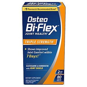 Select Accts: 80-Ct Osteo Bi-Flex Triple Strength Glucosamine Chondroitin Supplement $3.75 w/ S&S