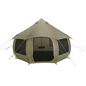 Ozark Trail 6-Person Mushroom Glamping Bell Tent w/ Panoramic Windows (Beige) $93.15 + Free Shipping