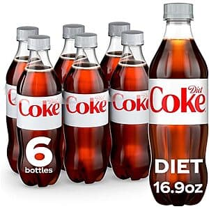 6-Pack 16.9-Oz Diet Coke Soda 10 for $26 w/ Subscribe & Save + Free S&H