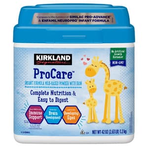Costco Members: 2-Pack 42-Oz Kirkland Signature ProCare Non-GMO Infant Formulas $52 + Free Shipping