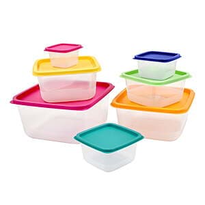 14-pc Mainstays Plastic Rainbow Food Storage Set (Multi Color) $6 + Free Store Pickup