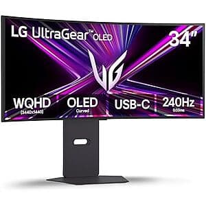 34" LG UltraGear 34GX900A-B 3440x1440 240Hz OLED Curved Monitor $600 + Free S&H