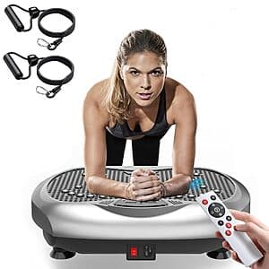 Natini whole body vibration plate with black platform and control panel, designed for lymphatic drainage and full-body fitness.