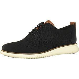 Cole Haan Men's 2.Zerogrand Lightweight Stitchlite Oxford (Black/Ivory) $55 + Free S&H